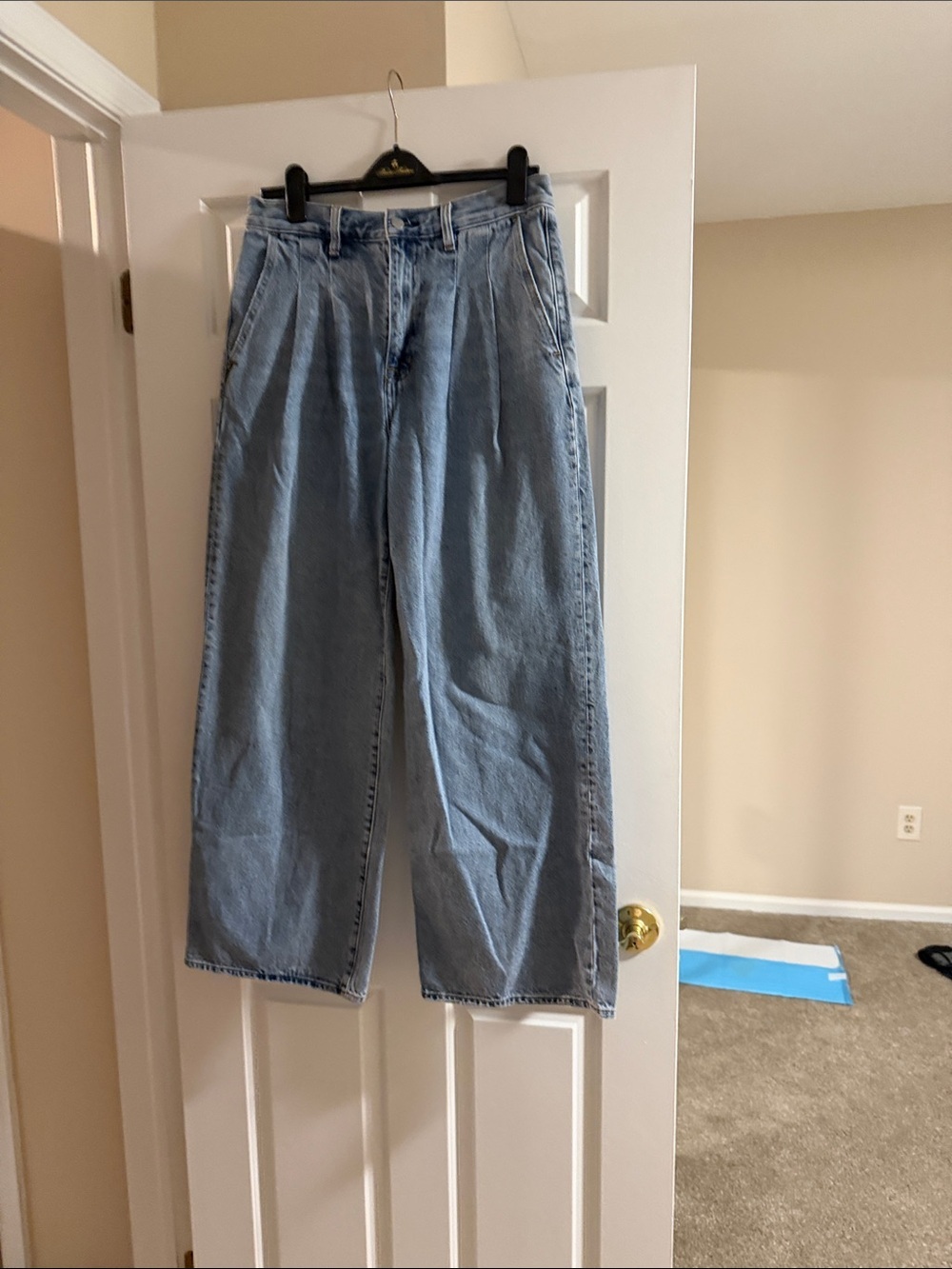 Denim Forum Light Blue Wide Leg Jeans
